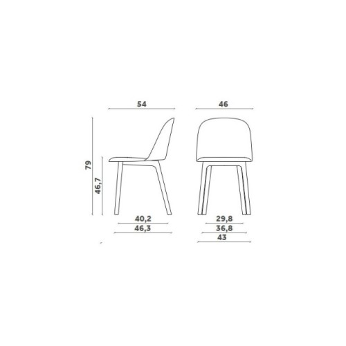 Sedia Mariolina Wood Miniforms