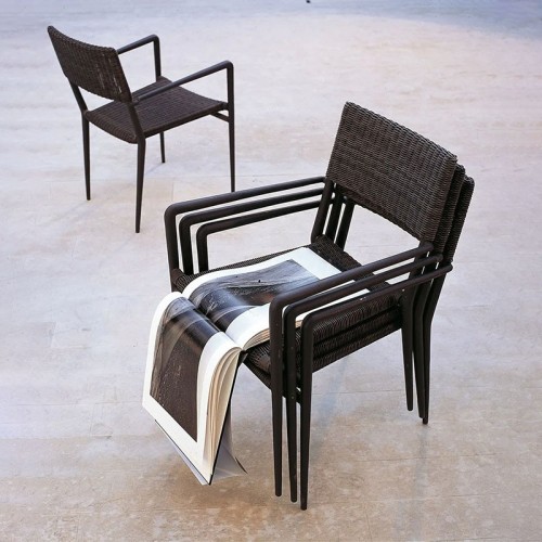 Chaise avec accoudoirs Experience empilable Unopiù