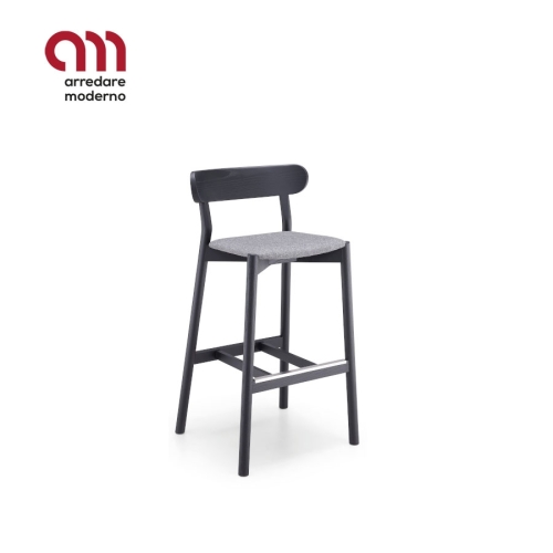 TS-Idées Design Club tabourets de bar chaise de cuisine salle à manger chaise Siège noir bois