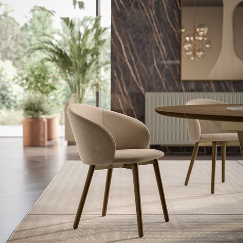 Fauteuil en bois avec accoudoirs Rebecca de Bontempi Casa