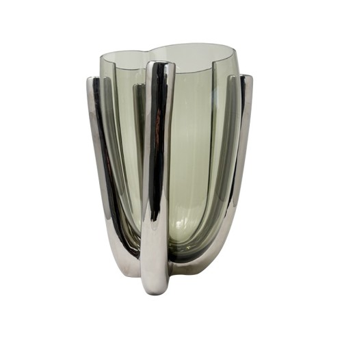 Vase-sculpture en verre Saphir Adriani e Rossi