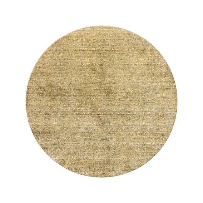 Tapis Mohebban Pure Round Gold en soie de bambou