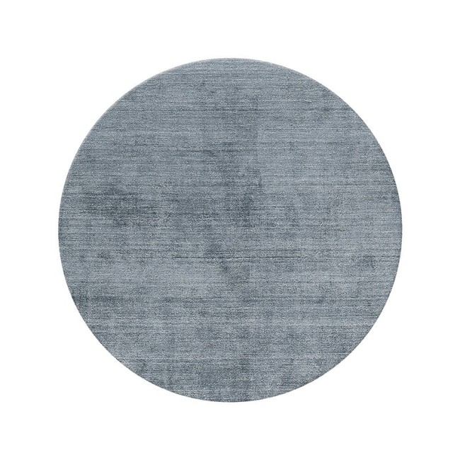 Tapis Mohebban Pure Round Powder Blue en soie de bambou