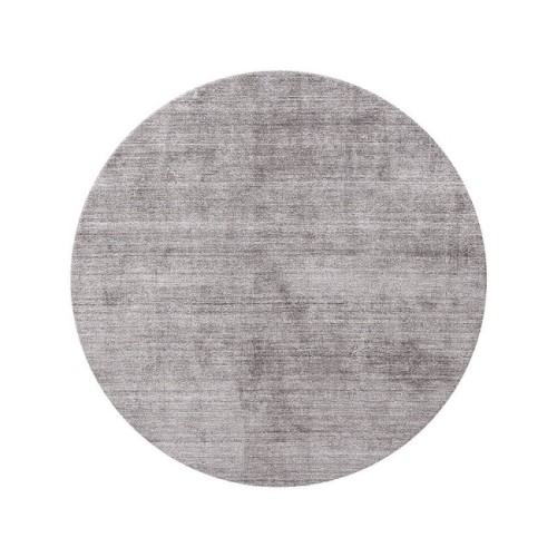 Tapis Mohebban Pure Round Silver en soie de bambou