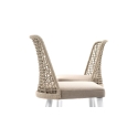 Chaise de jardin Emma Varaschin jambes aluminium assise en tissu