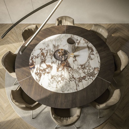 Table salle a manger Senator Ker-Wood Round Cattelan Italia