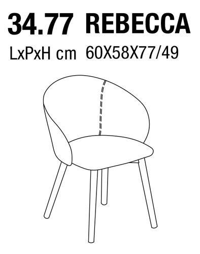 Fauteuil Rebecca Dimensions