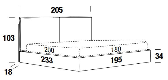 letto felis luis matrimoniale misure