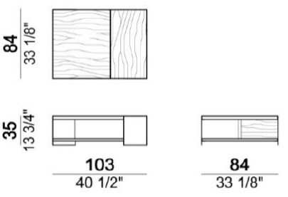 Dimensiones de la Mesa de Centro Noth Arketipo 5