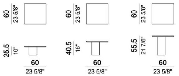 Dimensions de la Table Basse Petra Arketipo 3
