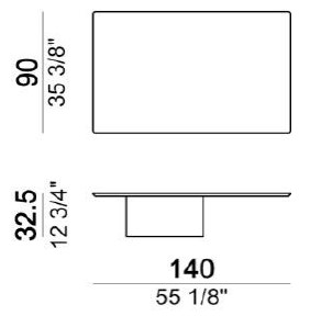 Dimensions de la Table Basse Petra Arketipo 4