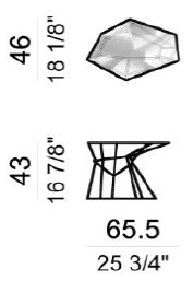 Dimensions de la Table Basse Rebus Arketipo 1