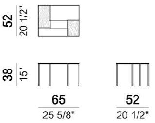 Dimensions de la Table Basse Stijl Arketipo 2