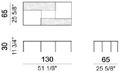 Dimensions de la Table Basse Stijl Arketipo 3