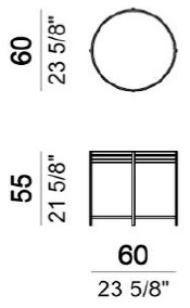 Dimensions de la Table Basse Ula Arketipo 2