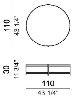 Dimensions de la Table Basse Ula Arketipo 3