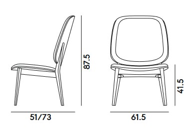 Dimensions of the Doll Billiani Chair