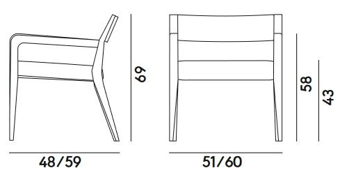 Dimensions de la chaise Aragosta Billiani