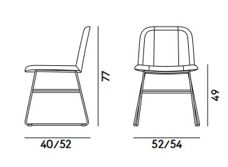 Dimensiones de la silla Hippy Billiani