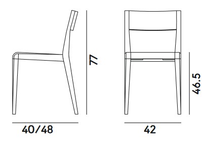 Aragosta Billiani Chair sizes