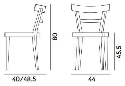 Billiani Café Chair dimensions
