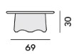 Dimensions de la Table Corolla Billiani
