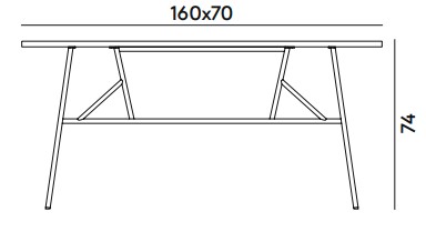 Dimensioni del tavolo Puccio Billiani