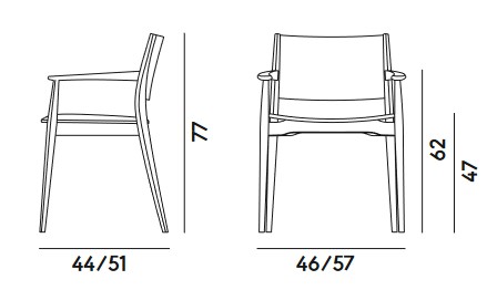 Dimensions du fauteuil Blazer Billiani