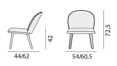 Dimensions du fauteuil Veretta Billiani