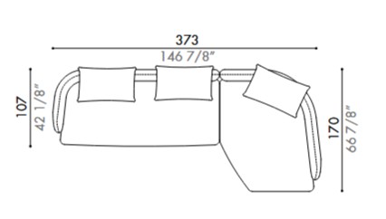 Canapé Homan Désirée Composable dimensions