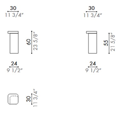 Table Basse Kublo Outdoor Désirée dimensions 1