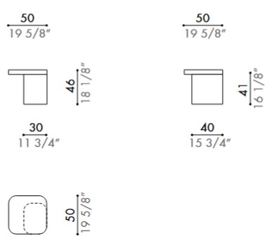 Table Basse Kublo Outdoor Désirée dimensions 2