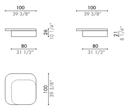 Table Basse Kublo Outdoor Désirée dimensions 3