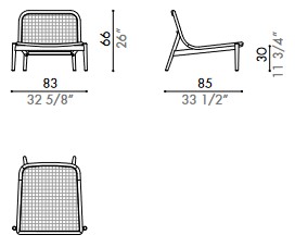 Dimensions of the Eben Armchair
