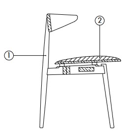 Eigenschaften des Stuhls Tè Désirée