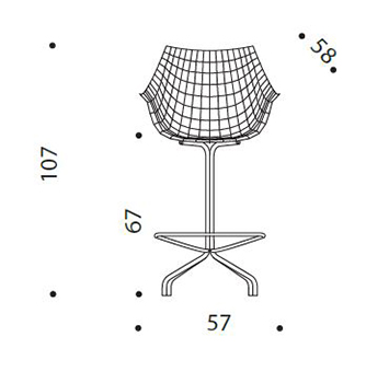 taburete-bajo-giratorio-driade-dimensiones
