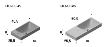 meuble salle de bain Taurus Edoné dimensions