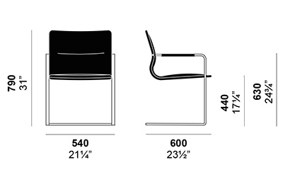 chaise-Lybra-Enrico-Pellizzoni-dimensions