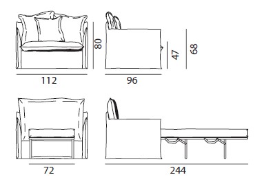 divano-letto-ghost-gervasoni-dimensioni