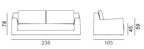 sofa-loll-gervasoni-dimensiones