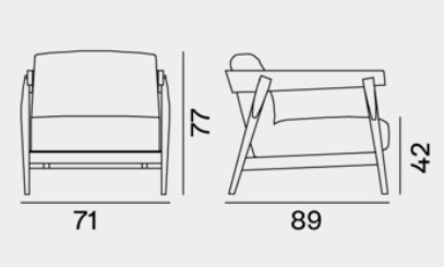 fauteuil-brick-gervasoni-dimensions