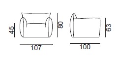 fauteuil-nuvola-gervasoni-dimensions