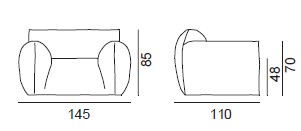 fauteuil-nuvola-gervasoni-dimensions