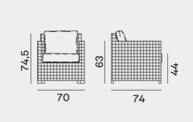 fauteuil-wk-gervasoni-dimensions