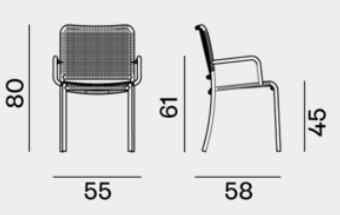 chaise-allu-gervasoni-dimensions