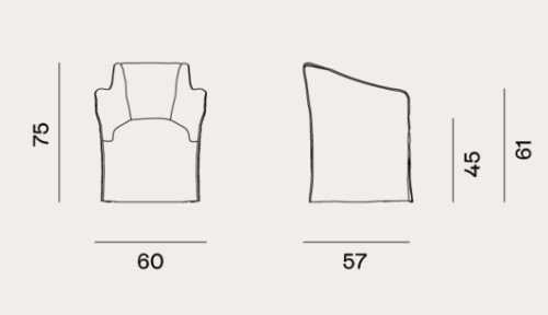 fauteuil-saia-25-gervasoni-dimensions
