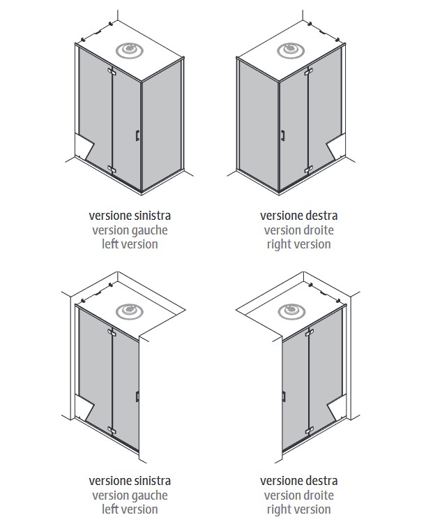 Dimensions of the NonSoloDoccia Home Glass 1989 Shower Box