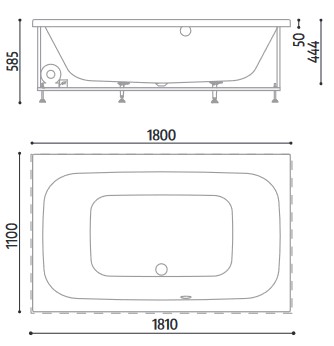 Pop Glass 1989 bathtub dimensions