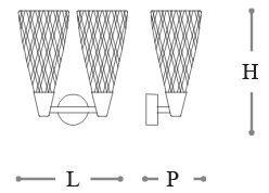 Lampada Cheers Opera Italamp da parete dimensioni