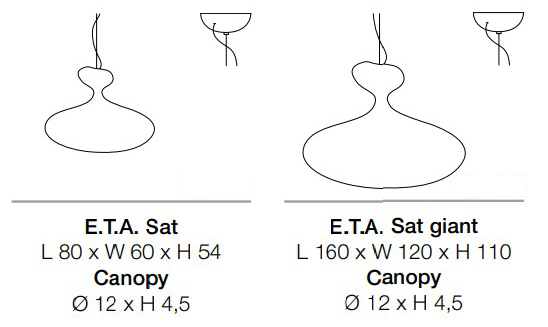 lampe-à-suspension-ETA-sat-KDLN Kundalini-dimensions